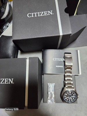 CITIZEN Promaster Eco Drive Radio Solar Titanium Black Dial Box Manual Extra Lin