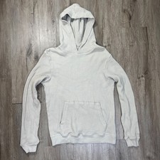 GAP Thermal Waffle Hoodie Pullover Men's Small Brown Beige Long Sleeve