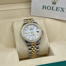 ROLEX DATEJUST 31mm MOTHER OF PEARL 2-TONE JUBILEE DIAMOND BEZEL ref: 178273 2
