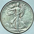 1936-D Walking Liberty Silver Half Choice AU++! Better Date! 90% Silver!