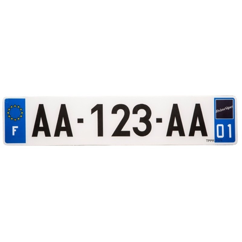 Plaques d'immatriculation PVC PPI pour remplacer vos supports abîmés SIV 520x110 département 29