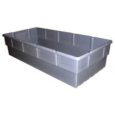 Zoro Select Bc-4721 Nestable Storage Tote, 65 Gal, 48-1/2 In L X 23 In W X,