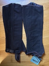 NWT DUBLIN Half Chaps Size L Brown Equestrian Riding Gear