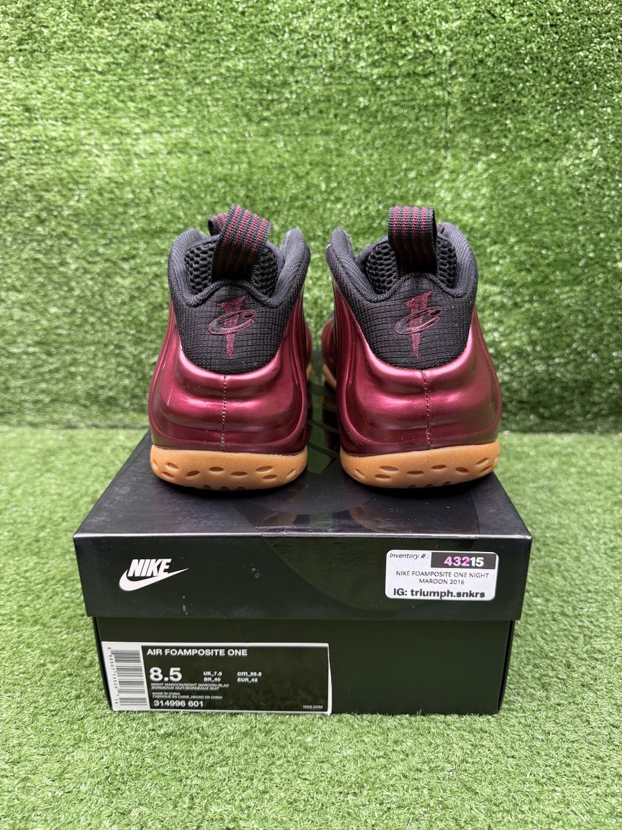 Size 8.5 - Nike Air Foamposite One Night Maroon | eBay