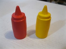 Fisher Price Fun With Food 1987 Ketchup  Mustard Bottle - Vintage