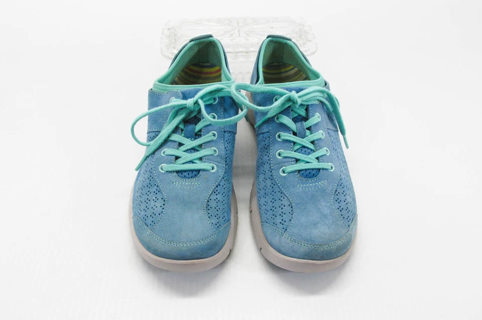 Zapatos para mujer Dansko Elise talla 9M EUR 40 azul gamuza profesional zapatillas de trabajo usadas muy buen estado Foto 4 de 4