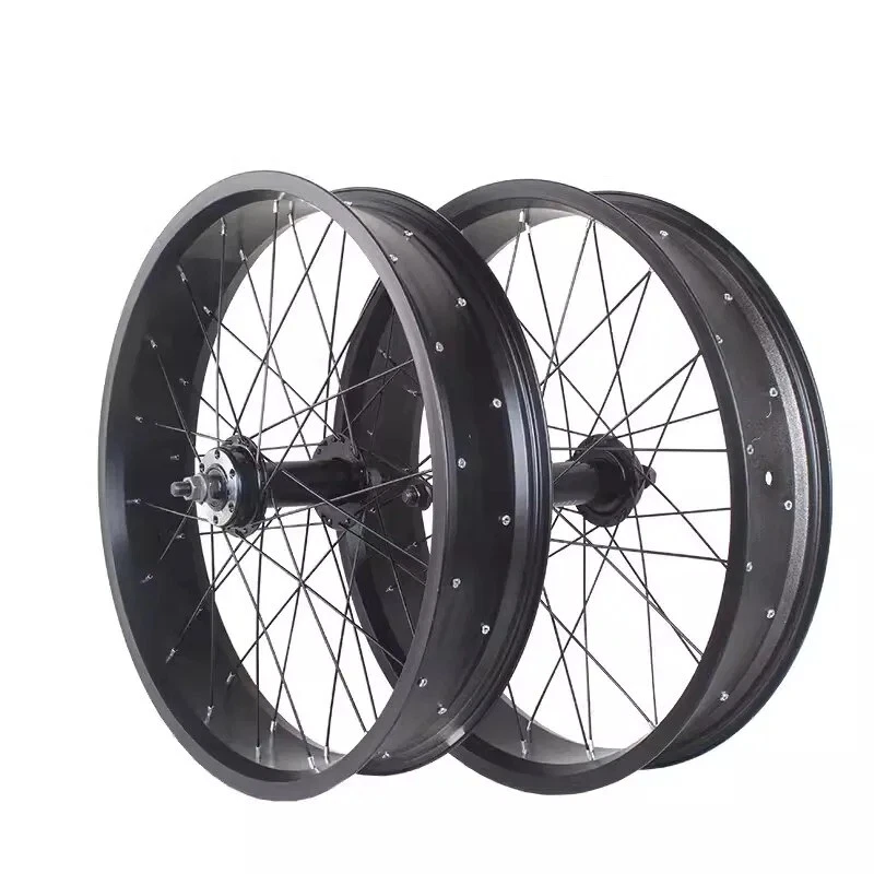 20 in Snow Bike Wheel Set Wide Rim ATV Fat Bike 36 Holes 80mm Width Disc Brake - Image 3 of 4