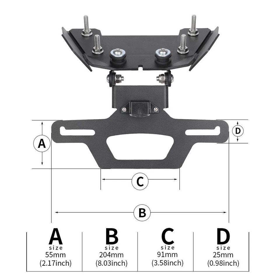 Eliminador de guardabarros trasero plegable ordenado para Kawasaki Ninja 250R Ex250R 2008-2012 Foto 2 de 4