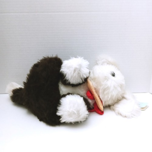 Heartline Snuggables Santa Paws Dog Plush With Bone Vintage 1985 Puppy 10 Inches - Picture 6 of 12