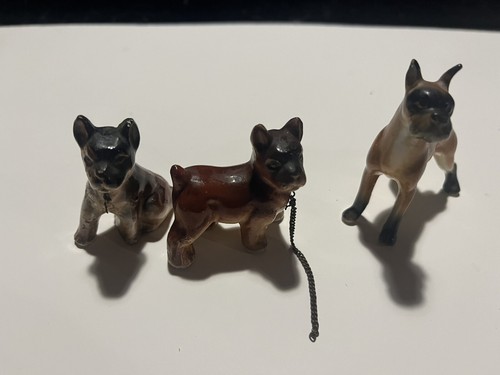Vintage handbemalter Boxer mit Welpen Keramik wunderschön - Bild 1 von 8