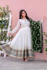 Bridal Heavy Indian Designer eid Party Floral Dress Wear Anarkali Gown Pakistani