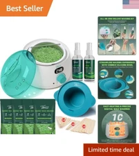 Home Waxing Kit: Hard Wax Beads and Aloe Oil for Smooth Sensitive Skin Care