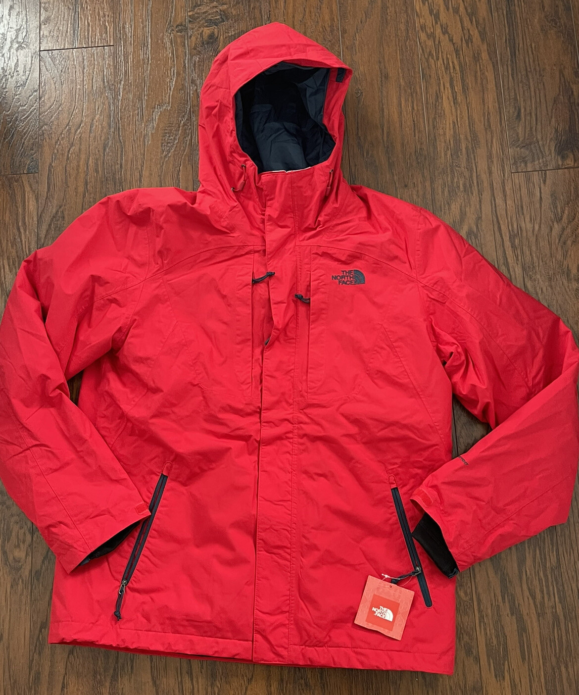 Hooded Waterproof Jacket Mens Red 