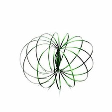 3D Green Magic Flow Ring Toy Infinity Arm Kinetic Spring Slinky Juggle DanceX25
