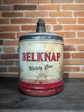 Vtg Belknap Bluegrass 5 Gallon Utility Can 16" Tall Advertising Louisville K