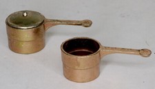 7-Piece Vintage DOLLHOUSE FURNITURE Copper Cast Metal COOKING POTS  PANS