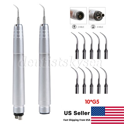 Dental Ultrasonic Air Perio Scaler Handpiece Scaling 2/4Hole / Scaling Tips G5