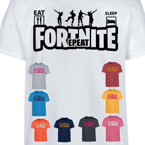 Eat Sleep Fortnite Repeat Kids T Shirt 