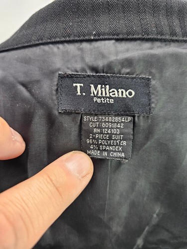 Giacca blazer T. Milano Petite donna nero 14P - Foto 5 di 5