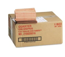 2000 Box MMF Industries Pop Open Flat Paper Coin Wrappers New Quarters