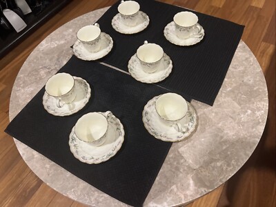 noritake Brook hollow 7 Cups/ saucers