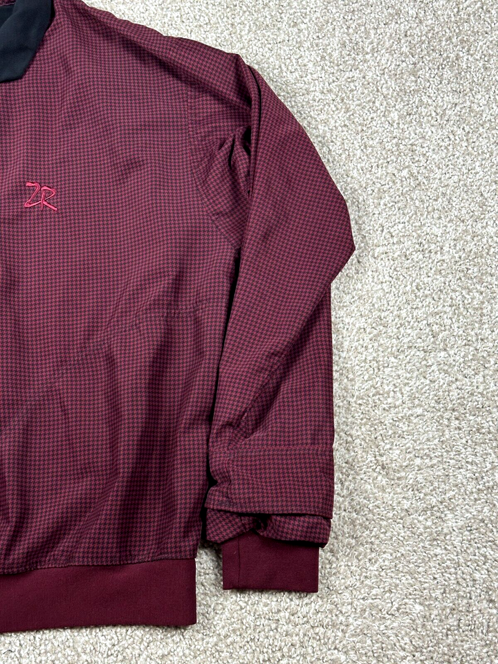 Zero Restriction Jacket Mens Extra Large Red Pullover Windbreaker Golf