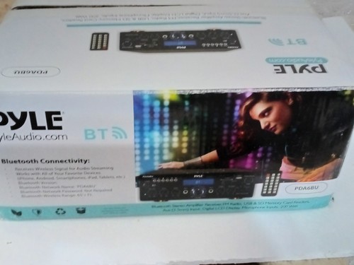 Pyle Home Stereo Amplifier Odbiornik z pilotem i FM PDA6BU 200W Bluetooth - Zdjęcie 2 z 3