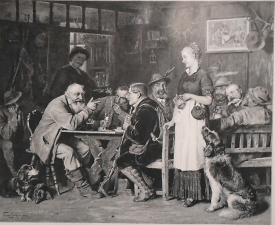 Jagdgesellschaft by Eduard Grützner.  1882.