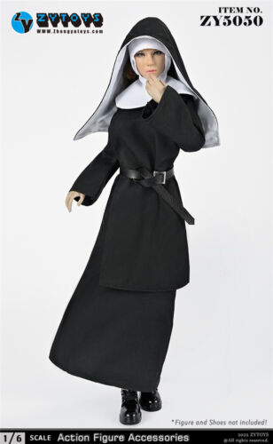 ZYTOYS 1:6 ZY5050 Nun Suit Costume Clothes Set For 12" Female PH TBL JO Figure T - Afbeelding 1 van 6