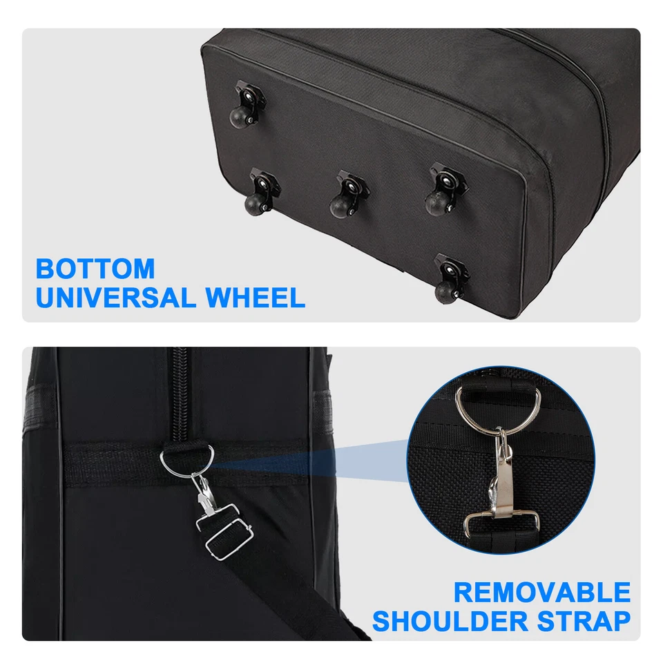 Maleta plegable de equipaje con ruedas bolsa de lona con ruedas 32" 42" Foto 4 de 4