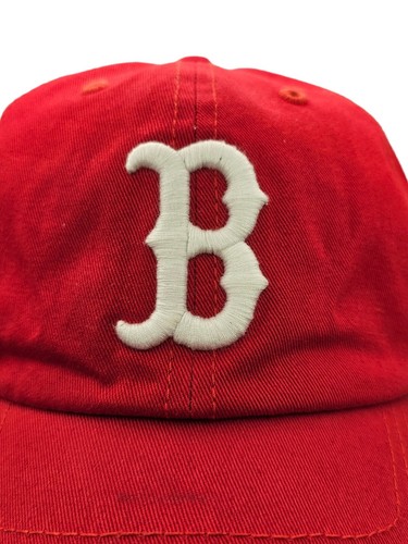 47 Brand Boston Red Sox Leather Strapback Hat Adjustable Cap New Stickers HTF - Picture 2 of 12