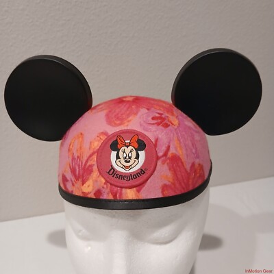 Disneyland Micky Minnie Mouse Pink Flowers Infant Ears Hat NEW