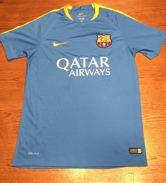 FC Barcelona Nike Dri Fit Mens Jersey Blue Red Stripe V ...