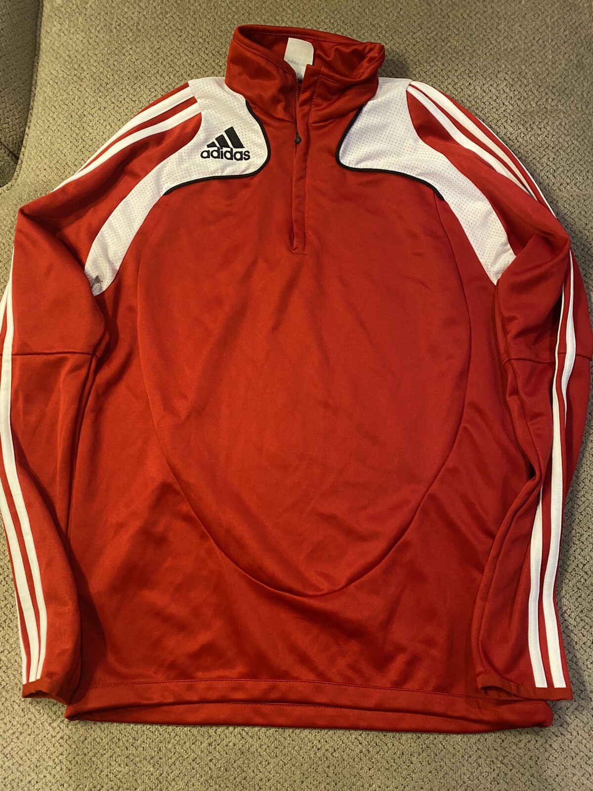 White Soccer Team Pullover Jacket Small 