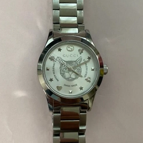 Orologio GUCCI G Timeless us inappone Giapp 126.4o quarz gattoante quadran