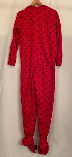 DISNEY Fleece MICKEY Footie Pajamas - SIZE Mens S/M sleepwear kids ONE PIECE PJs - Picture 4 of 6