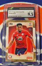 Jonathan David 2021-22 Topps UEFA GOLD Tyson Beck LOSC Lille Rookie RC CSG 9.5