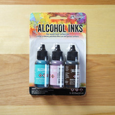 Ranger Tim Holtz Alcohol Ink  Blue, Pink, Brown 3 Pc TAK525652