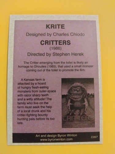 CREATURES ed. #1 horror "Face Card" art card B. Winton pack fresh Free Shipping - Picture 30 of 52