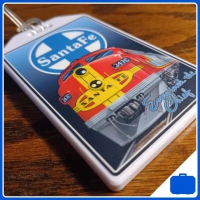 Santa Fe Railroad "Every Inch the Chief" Luggage Tag w/extra insert