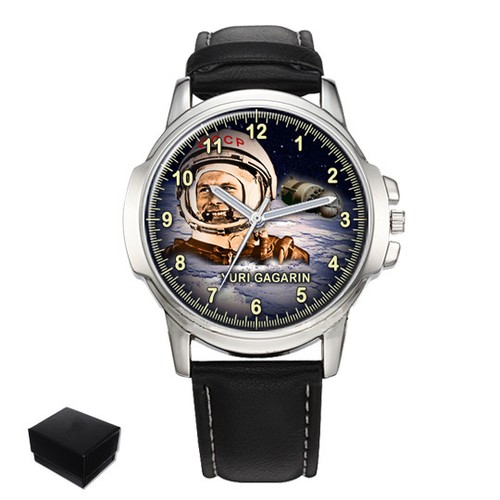 Yuri GAGARIN 1st uomo nello spazio linea Uomo Orologio da polso regalo di  Natale migliore Incisione | eBay