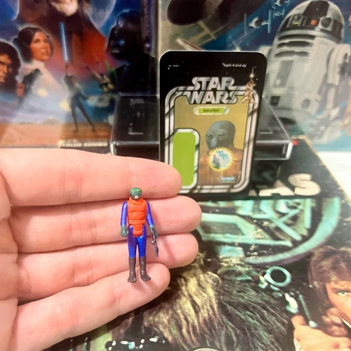 Star Wars Micro Vintage: Walrus Man with gun, cardback & stand (JP Customs)