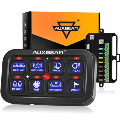 AUXBEAM 8 Gang Switch Panel Automatic Dimmable on-off LED Light Display for Ford