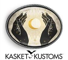 Fortune Teller Belt Buckle - Vintage Esoteric Psychic Gypsy Handmade - 915-SO