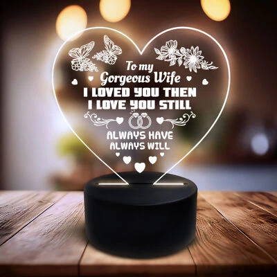 RED OCEAN Loved You Then My Gorgeous Wife Anniversary Birthday Valentines Day Gift For Her