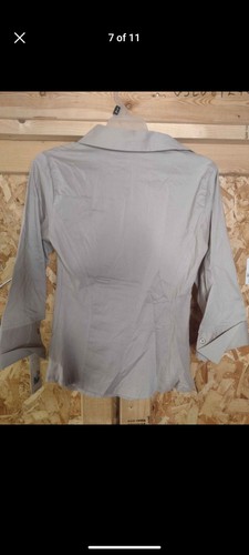 Zac and Rachel Petite Women's PS 3/4 Sleeve Button Down V-neck Top - Picture 7 of 10