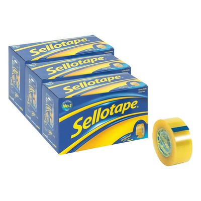 Sellotape Original Golden Mehrzweck Klar Packband Einfach zu bedienen 3er Pack