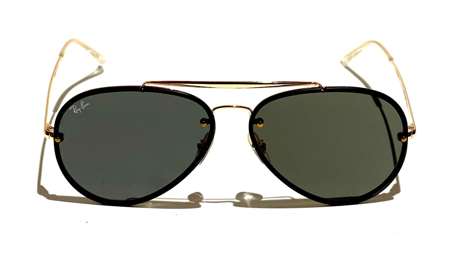 Ray-Ban Blaze Aviator RB3584N 9050/71 Dark Green Lens With Gold Frame 61mm