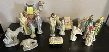Vintage Nativity  15 Piece Set Byron Molds 1973 Beautiful Camels Cows Lambs Goat