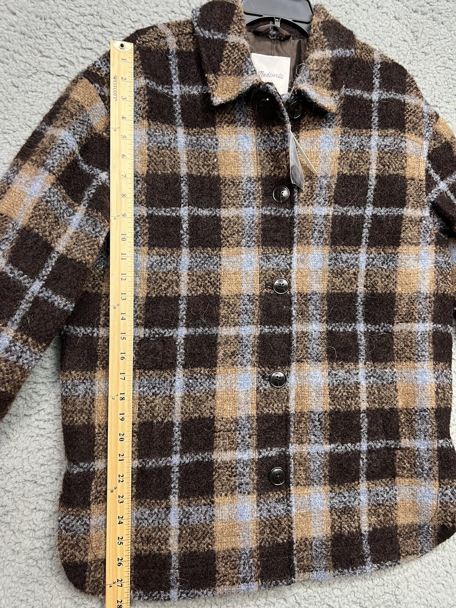 MADEWELL NWT Wool Cassel Plaid Belrose Oversized Shirt MADEWELL NWT Wool Cassel Plaid Belrose Oversized Shirt